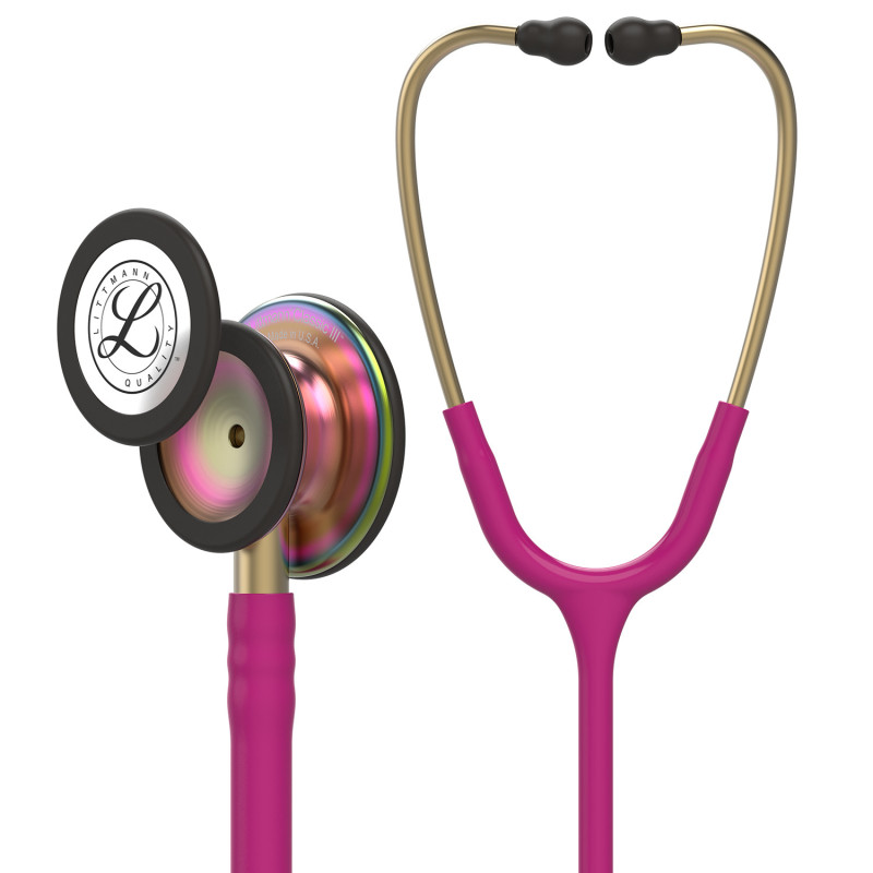 5806 3M Littmann Classic III Stetoskop - Gökkuşağı Çan + Fuşya Hortum