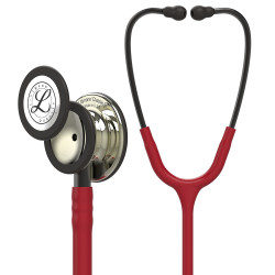 5864 3M™ Littmann® Classic III™ Stetoskop, Şampanya Aynalı Çan, Bordo Hortum